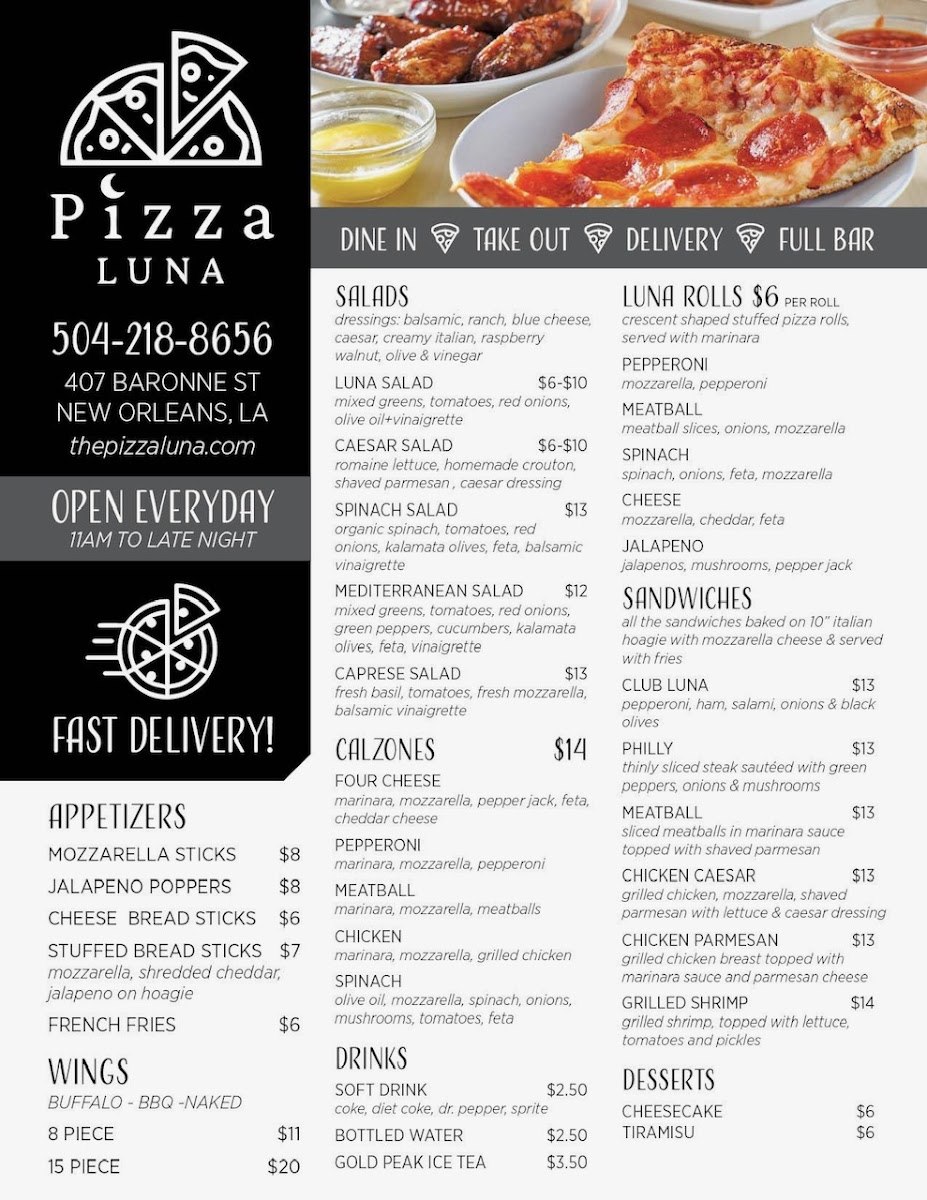 Pizza Luna Menu - Image 3